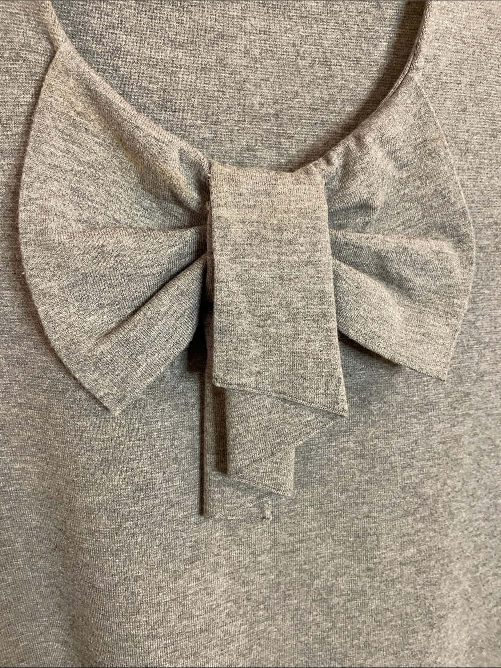 Boden Gray Bow-Front Short Sleeve Knit Dress - Picture 3 of 6
